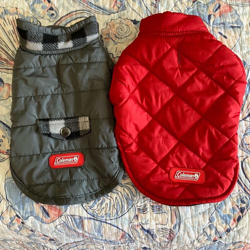 Set of Coleman Dog Vests S and XS